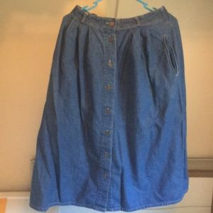 Blue jean skirt